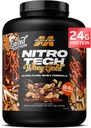 MuscleTech Whey Valgupulber (Chocolate Maapähklivõi, 5LB) - Nitro-Tech Vadakuvalk Isolaat Smoothie Segu Lean Lihased ja kiire taastumine - 24 g vadaku kuldvalku naistele ja meestele - Gluteenivaba