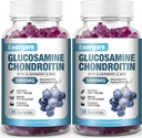 2 Pack 3000mg Glükosamiin Chondroitin koos MSM Gummies & Elderberry, ekstra tugevus ühine tugi Tervis, paindlikkus, Antioksüdandid, Immune Supplement Gummy täiskasvanutele, meestele ja naistele 120 loeb