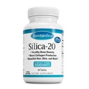 EuroMedica Silica-20 - täiendus toetab luu struktuuri ja kollageeni tootmist - tugevad hambad ja terve luutiheduse tugi - juuste, naha ja küünte tervis - 60 tabletti (30 serveerimist)