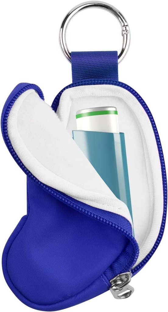 Iluflier astma inhalaator Case Holder Travel Handy Mini kott täiskasvanutele ja lastele, ei sisalda inhalaatorit (sinine)