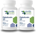 Melatoniin 60mg | Melatoniini kõrge annus kergesti allaneelatavates kapslites | Vegan, mitte-GMO ja gluteenivaba | US- valmistatud ekstra tugev melatoniin (2-Pack)