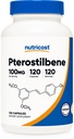 Nutricost Pterostilbene 100 mg, 120 kapslit - mitte-GMO, Gluteenivaba