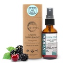Vedel kaltsiumtsitraat 1000mg ja toores C-vitamiin 150mg Vedel pihustusud optimaalseks imendumiseks, Wild Cherry & BlackBerry Maitse, Kaltsiumilisand, Mitte-GMO, Gluteenivaba, suhkruvaba 2oz (60ml)