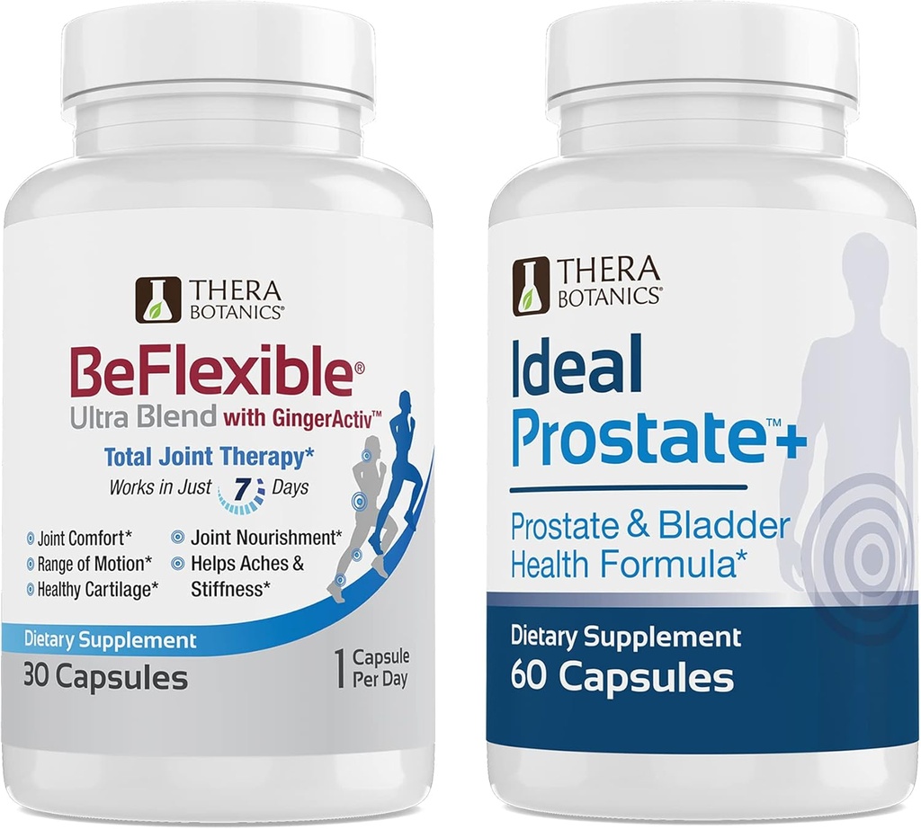 Therabotanics BeFlexible Ultra Joint Support Supplement ja Ideaalne eesnäärme võimas eesnäärme täiendus meestele Bundle