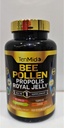 Mesilaste õietolmu kapslid meestele ja naistele, 7-in-1 valem koos taruvaiguga, Royal Jelly, Kurkum, Carob & More - energia, immuunsus, seedetrakti tugi - rikkalikult toitaineid, vitamiine - 150 kapslit