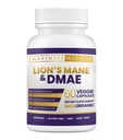 Maksimaalsed Slim Lion's Mane & DMAE kapslid: Parandage mälu, suurendage vaimset selgust ja terav fookust - 60 kapslit maksimaalse kognitiivse toetuse jaoks