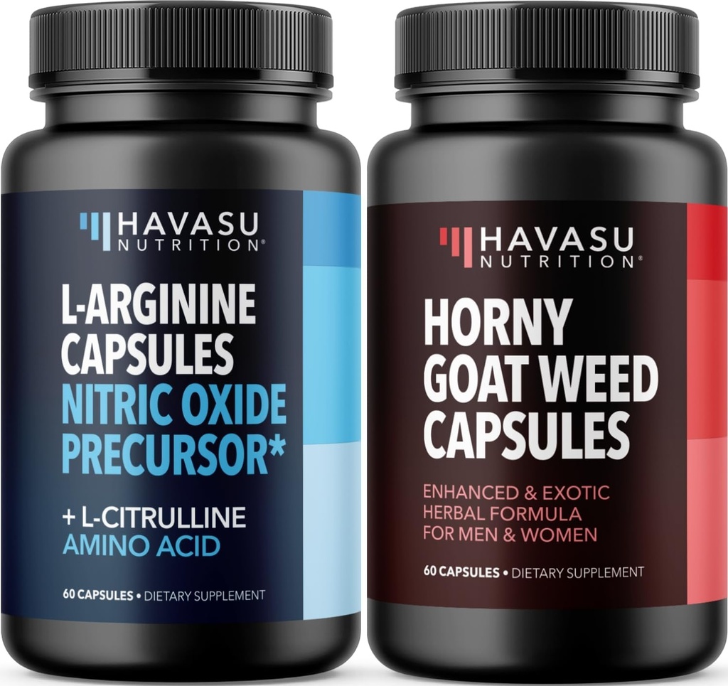 HAVASU TOITLUS Horny Kitse umbrohukapslid (30 serveerimist) & L Arginine L tsitrulliinlisand (30 serveerimist)