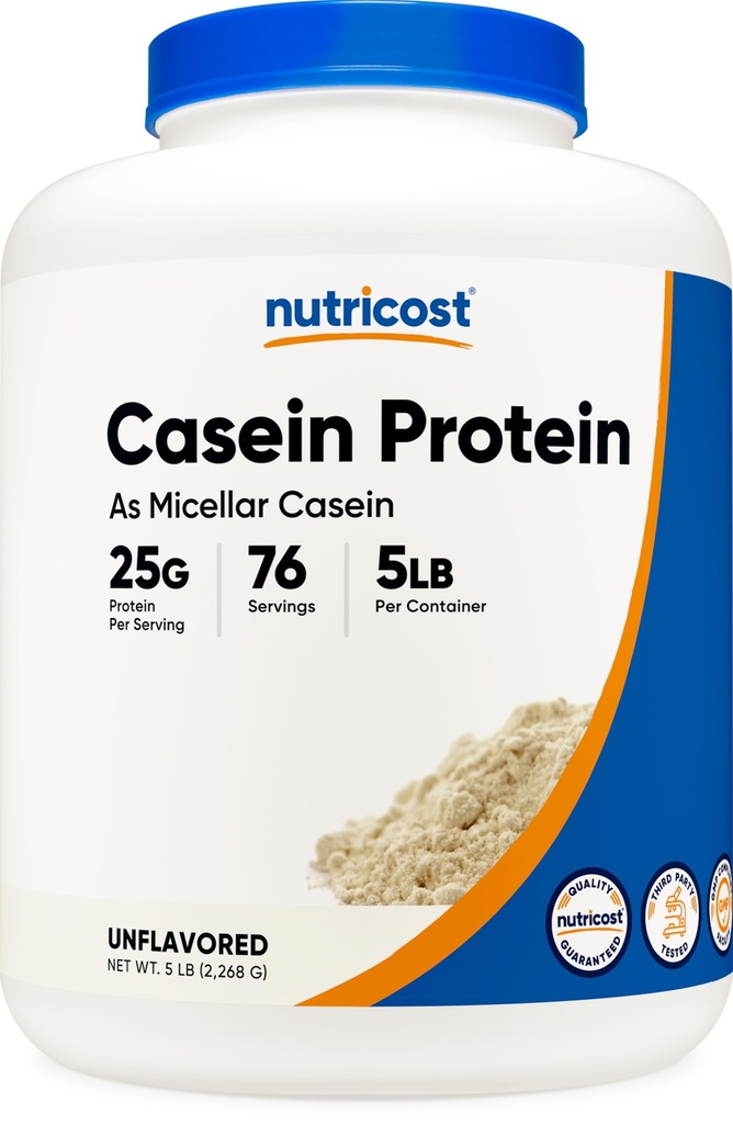 Nutrikost kaseiini pulber 5lb - Micellar kaseiin, mitte-GMO, gluteenivaba (maitsestamata)