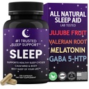 Naturaalne uneabi täiskasvanutele Valerian Juur 5-HTP Melatoniin 120 Mitte-Habit Forming Kapsleid Labor Testitud