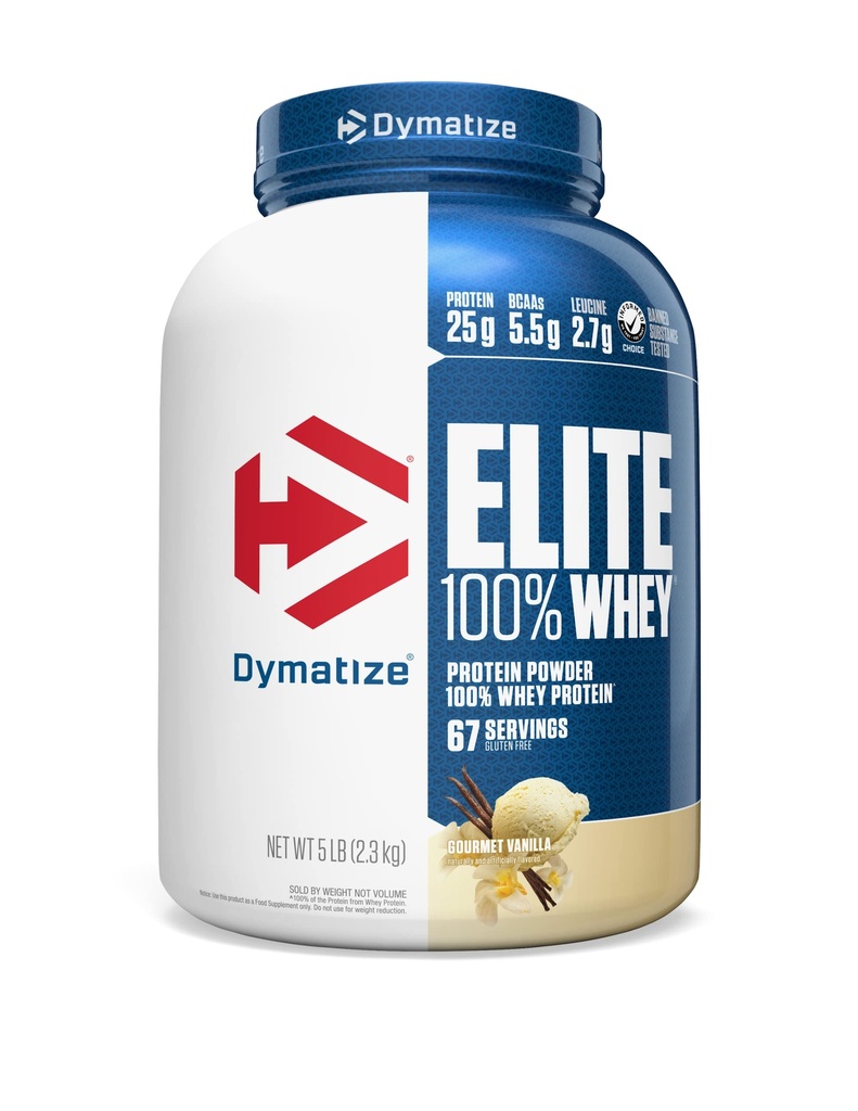 Dümatiseerida Elite 100% vadakuvalgu pulber, Vanilla, 25 g valku, 5,5 g BCAA-sid, vähem kui 140 kalorit, gluteenivaba, 2 g süsivesikuid, 2 g suhkrut, 3 g rasva (67 serveerimist)