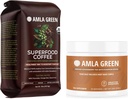 Amla Green Organic Ground Superfood Coffe and Amla Powder Superfood Supplement with Pumpkin Spice, 20x Ultra Concentrated Amla