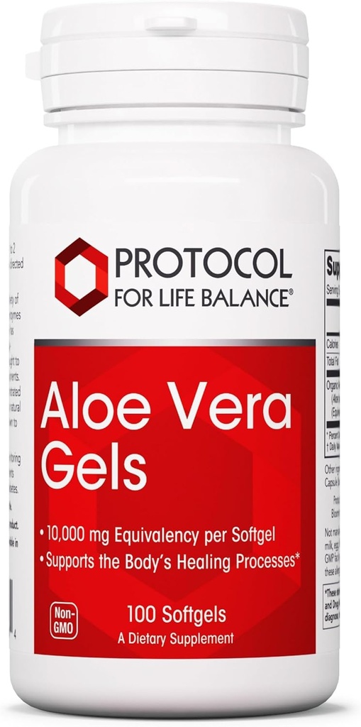 Protokoll Aloe Vera Gels - Seedetrakti täiendada * - GAG - looduslikult esinevad vitamiinid ja aminohapped - Non-GMO & Halal - 100 Softgels