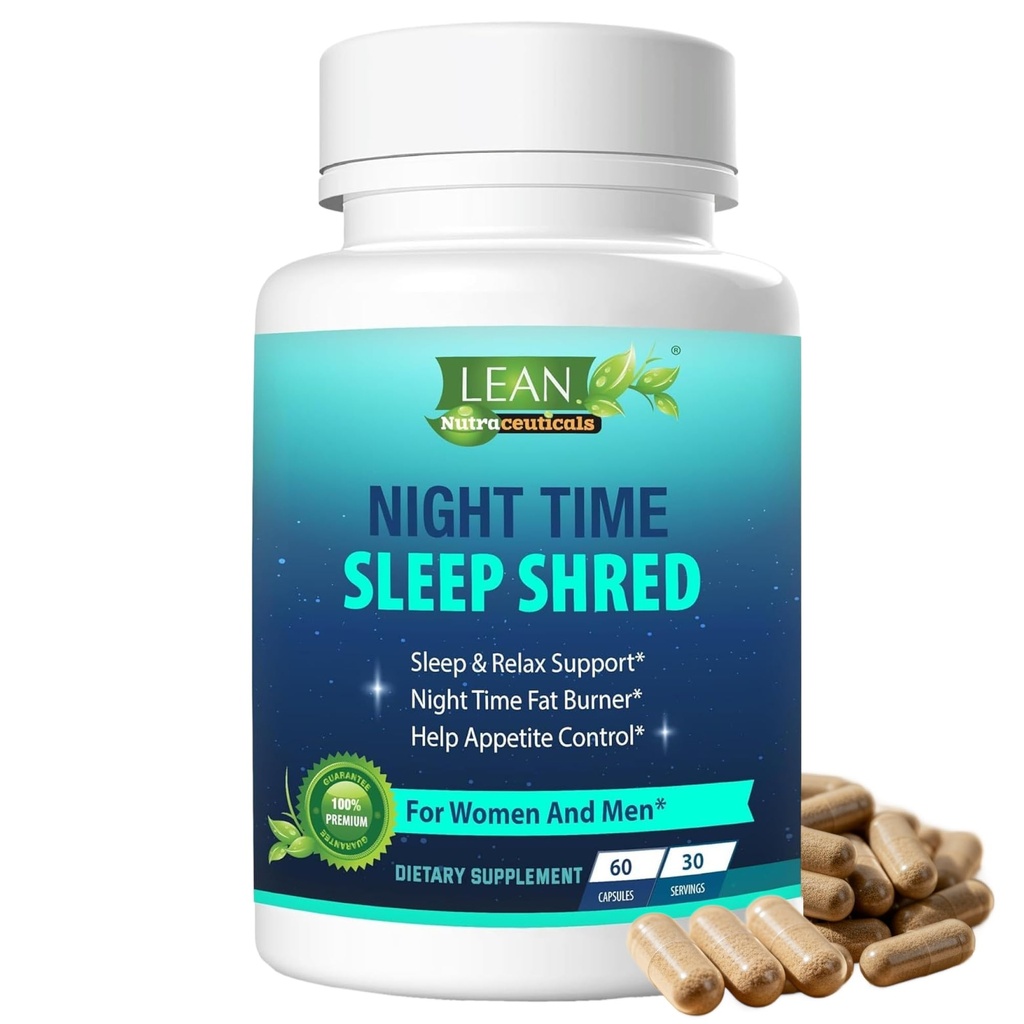 Kaalulangus Pill Night Time Sleep Purustatud kiire rasvapõletaja, isu supressant Abi Carb Blocker Metabolism Booster Support Supplement naistele Melatoniini Valge Neeru Oad Ashwagandha 60 Caps