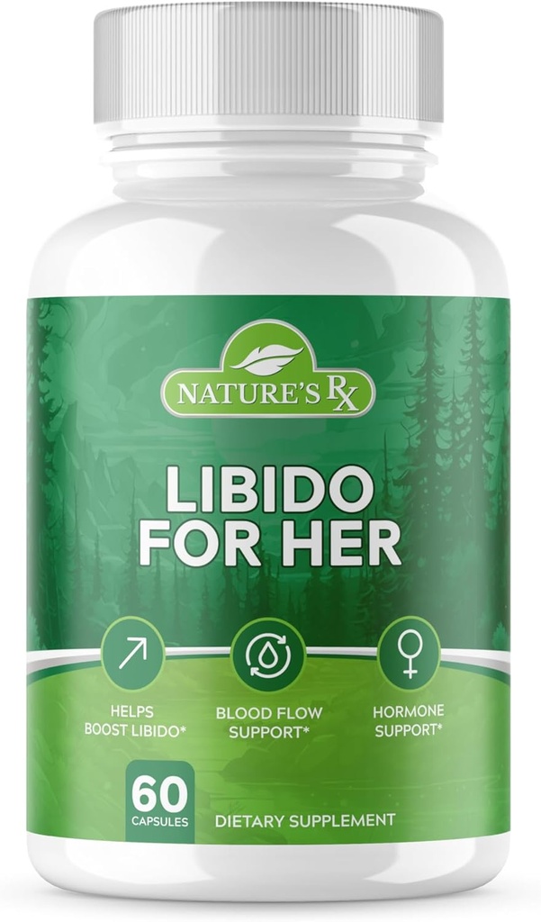 Looduse RX | Looduse Libiido Booster naistele, et suurendada juhtimist, kirge, vähendada kuivust ja suurendada tundlikkust | Dong Quai + 13 võimsat koostisosa | 100% looduslikult hangitud - 60 pilli