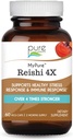 PURE LABS MyPure Reishi 4X Orgaanilised Seened Täiendus - 100% Reaalne Seeneekstrakt immuunsüsteemi toetamiseks, stressi leevendamiseks, Ehitamiseks (60 kapslit)