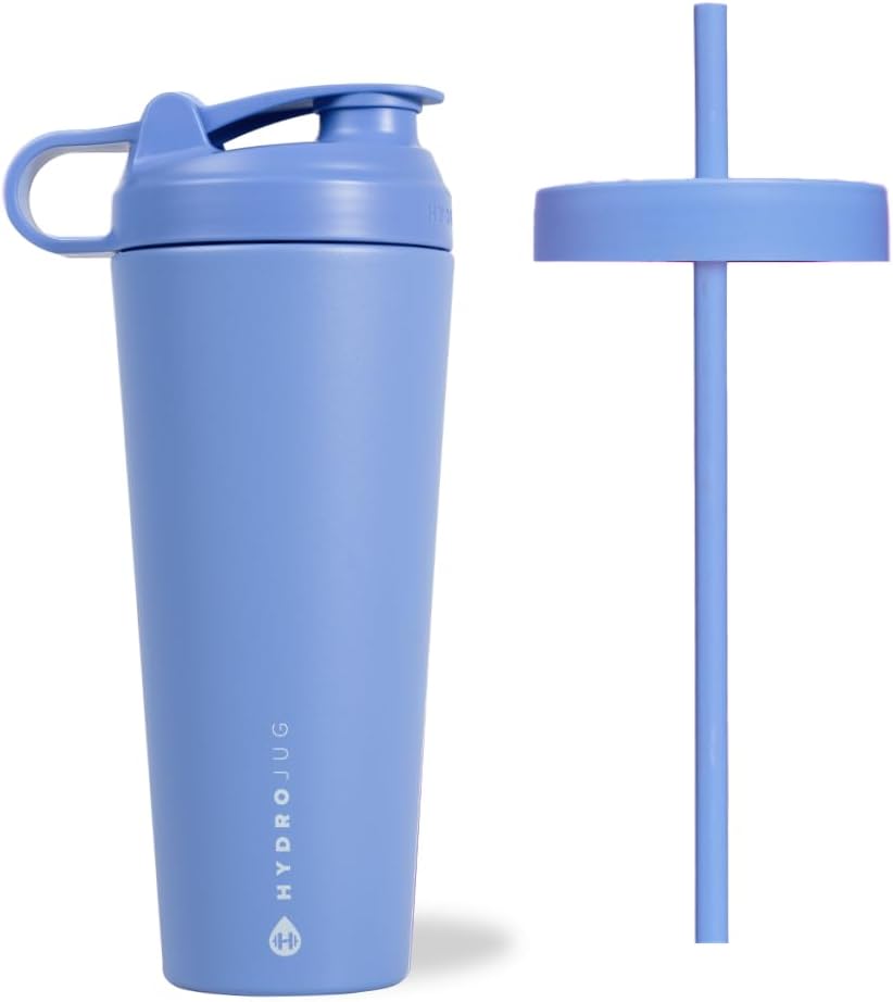 HydroJug Stainless Steel Shaker Cup 24oz - ideaalne proteiinikokteilide, eel-treeningujookide, jäätunud kohvi - lihtne segamine, vaakumi isoleerimine, Cup Holder ühilduv, BPA vaba - hoiab tunde