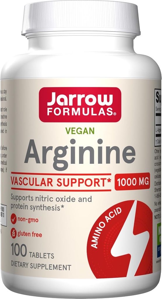 Jarrow valemid, L-arginiin 1000 mg tabletid, 100 loend