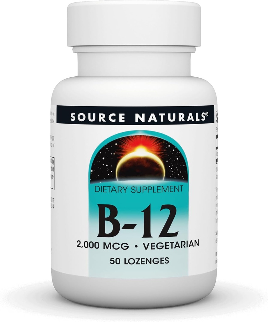 Allikas Naturals Vitamiin B-12, 2000 mcg Toetab Energiatootmist - 50 sentimeetrit