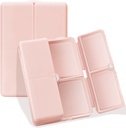FYY Daily Pill Korraldaja, 7 Kompartments Portable Pill Case Travel Pill Korraldaja, [Folding Design] Pill Box Purse Pocket hoida vitamiine, tursa maksaõli, täiendused ja ravim-Pink