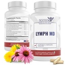 Lymph MD - Lymphatic Drainage Supplement - Bromelain, Echinacea, Burdock Root, Dandelion, Rutin, Kelp & More - Lümfisüsteemi tugi naistele ja meestele - 60 kapslit