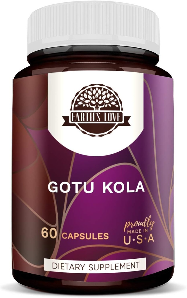 Gotu Kola 60 kapslit, 500 mg, Gotu Kola (Centella Asiatica) Kuivatatud ürdi (60 kapslit)