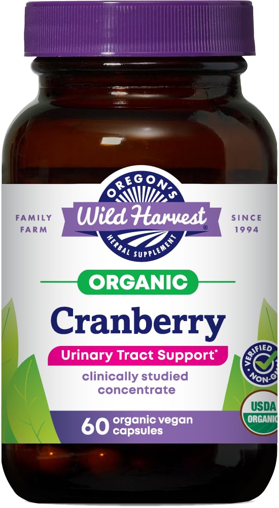 Oregoni Wild Harvest Mitte-GMO Gluteenivaba Jõhvikas, Orgaanilised Taimsed Toidulisandid, 60 Count