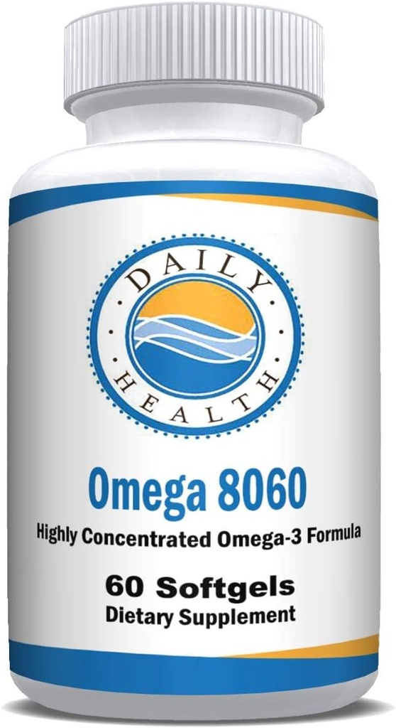 Omega 8060 2400mg Omega 3 kalaõli ühine tervise täiendus 60 pehmegeel - 1 kuu pakkumine