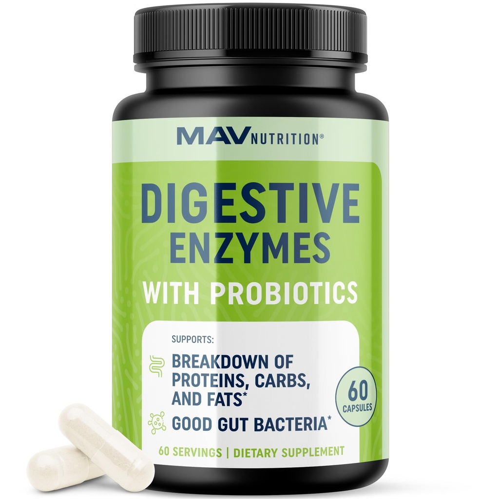 Enzimas Digestivas con Probióticos | Salud Digestiva para Mujeres y Hombres | Mezcla de Enzimas de 400 mg con Cepas Probióticas para la Digestión y la Salud Soolestik | Vegetariano | 60 Cápsulas
