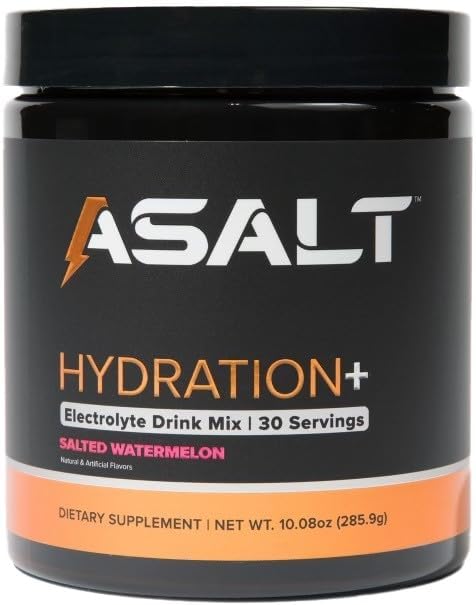 ASALT hüdraat + elektrolüütide pulbri joogisegu, 30 serveerimist, suhkruvaba Himaalaja roosa soola, tsingi, kreatiini monohüdraadi ja tauriiniga, aktiivne taastumine spordile ja fitnessile, Keto ja Paleo