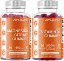 Vitamatic Magnesium & Vitamiin D3 Gummies Combo - 60 Vegan Loe igaüks