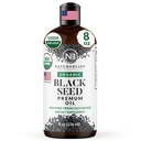 NaturoBliss Organic Black Seed Oil 100 Virgin Cold Pressed Omega 3 6 9 Super Antioksüdant immuunsüsteemi toetuseks, liigesed, liikuvus, seedimine, juuste Vegan, Gluteenivaba, Non-GMO USDA sertifitseeritud 8oz