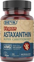 DEVA toitumisvitamiinid Astaksantiin 4mg, Vegan, valmistatud Haematococcus Pluvialis mikrovetikatest, 30 kapslit, 2-pakk