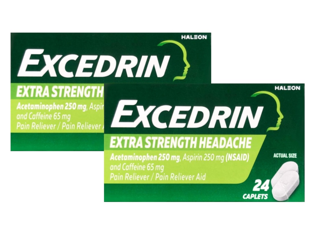 Excedrin Extra Tugevus - 24 kapslit, 2 pakendis