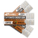 LyvWel Energy Gum | 100mg kofeiini pärli kohta | Kõik looduslikud | Suhkruvaba Pre-Workout Boost: teie oluline energialisa, et jääda ärkama - 3 pakendit (kohvi)