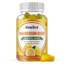 Magneesiumoksiidkummid 400mg, magneesiumoksiid närimistablett täiskasvanutele ja lastele, närvidele, lihastele, luudele ja südamele, mitte GMO, pektiin, vegan, 60
