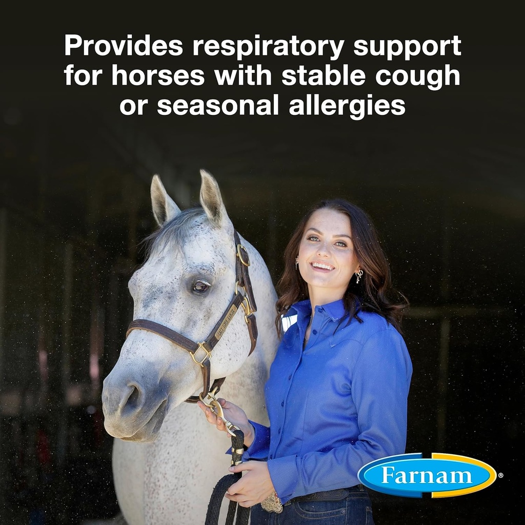 Farnam Cough Free Horse Cough Supplement Pelletid, pakub hingamisteede toetust hobustele W / hooajalised allergiad või stabiilne köha, 1,75 lb, 48 päeva pakkumine (pakk 2)