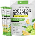New Age Performance Hydration Packets, Electrolytes Powder, Vedelik Enhancer for Dehüdration Relief, L-Glutamiin Aminohapped Lihaste Treeningu Taastamiseks, Suhkruvaba & 0 Kalorit, 16 Pulka (Sidrunlubja)