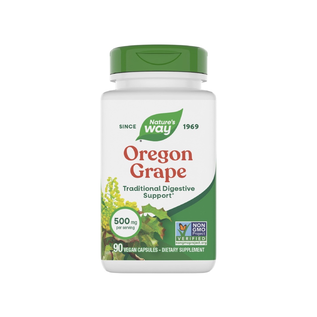 Nature's Way Oregoni viinamarjad, traditsiooniline seedimisvahend * täiendus, 90 vegankapslit