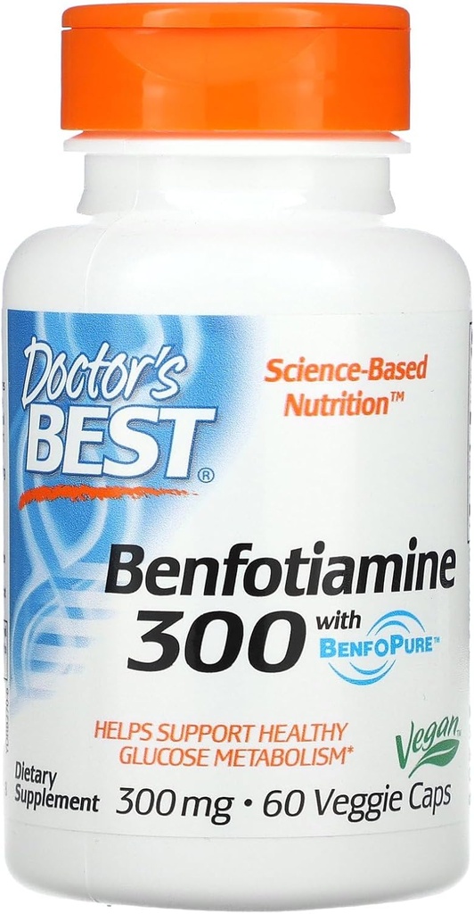 Arsti parim, Benfotiamiin BenfoPure'iga, 300 mg, 60 Veggie kapslit