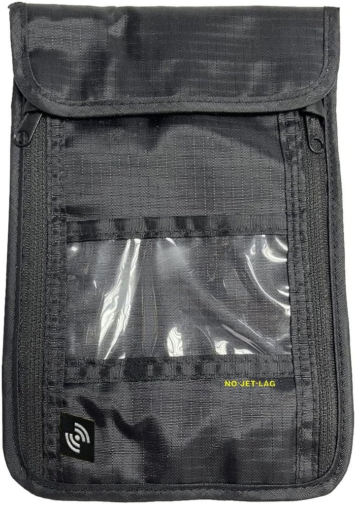 NO Jet Lag Travel Neck Pouch, passi / raha omanik reisimiseks RFID-blokeerimistehnoloogiaga, varjatud reisikott sularaha kaitsmiseks, krediitkaardid, telefonid, reisimine oluline
