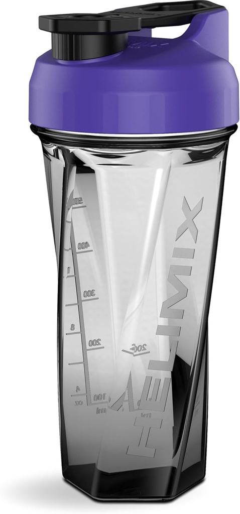 HELIMIX 2.0 Vortex Blender Shaker Bottle hoiab kuni 28oz | Segamiskuuli ega viskit | USA Made | Portable Pre Workout Whey Protein Drink Shaker Cup | Segab kokteile Smoothies Shakes | Top Rack Safe