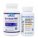 Serracor-NK & Serra-RX 260 000 SU - armkoe pakk (150 kapslit ja 60 kapslit) - happeresistentne serrapeptaas proteolüütiline süsteemne ensüüm, hingamisteede ja kopsude tugi