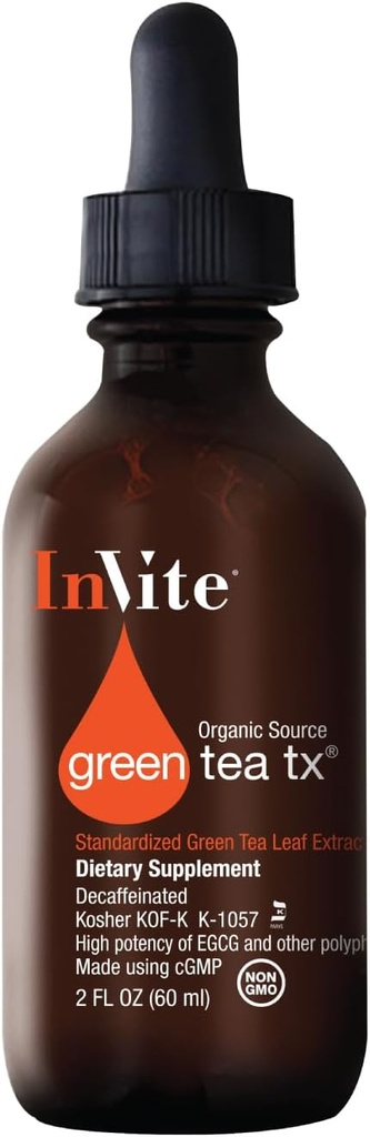 Invite Health Green Tea Tx® - toetab immuunsüsteemi tervist - kombineerib rohelise tee ekstrakti ja C-vitamiini - üks tilk on antioksüdandi võimsus kuni kaks tassi rohelist teed - 2 vedelikku.