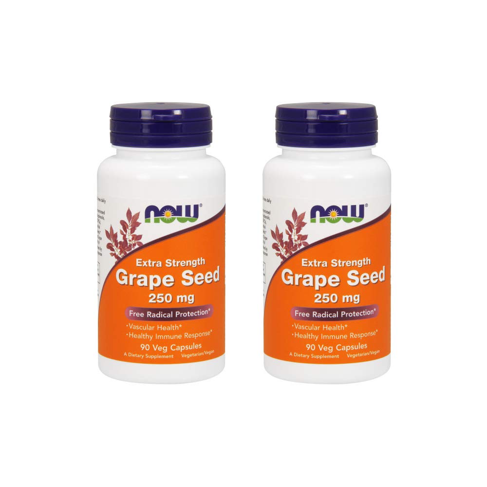NOW Foods Viinamarjaseemne ekstrakt 250mg, 90 Vcaps - (pakk 2)
