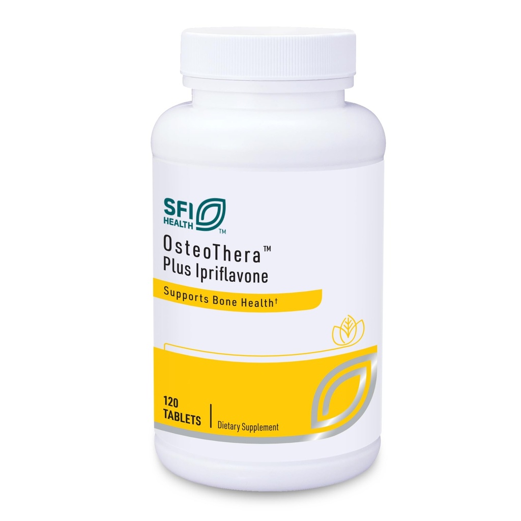 Klaire Labs SFI Health Osteothera Plus Ipriflavone tabletid - hüpoallergeenne ja multifaktoriaalne kaltsiumkompleks & isoflavone Derivatiivne luu tugivalem vitamiin K, D3, magneesium (120 tabletti)