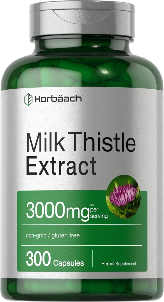 Horbäach Piimaohaka täiendus | 300 kapslit | Taimne ekstrakt | Mitte-GMO, Gluteenivaba