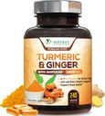 Kurkumiini lisand 1950mg - 95% kurkuminoidid orgaanilise kurkumi ja ingveriga, BioPerine Black Pepper parima imendumise jaoks, Looduse Vegani ühistoetus, mitte-GMO, villitud USA-s - 240 kapslit