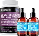 Vedel kollageeni biotiin (2pk) ja lämmastikoksiidi (1pk) lisakomplekt - tugevad vitamiinid juustele, nahale, küüntele, südamele, vereringele ja lipiididele - mitte-GMO, vegan, gluteenivaba