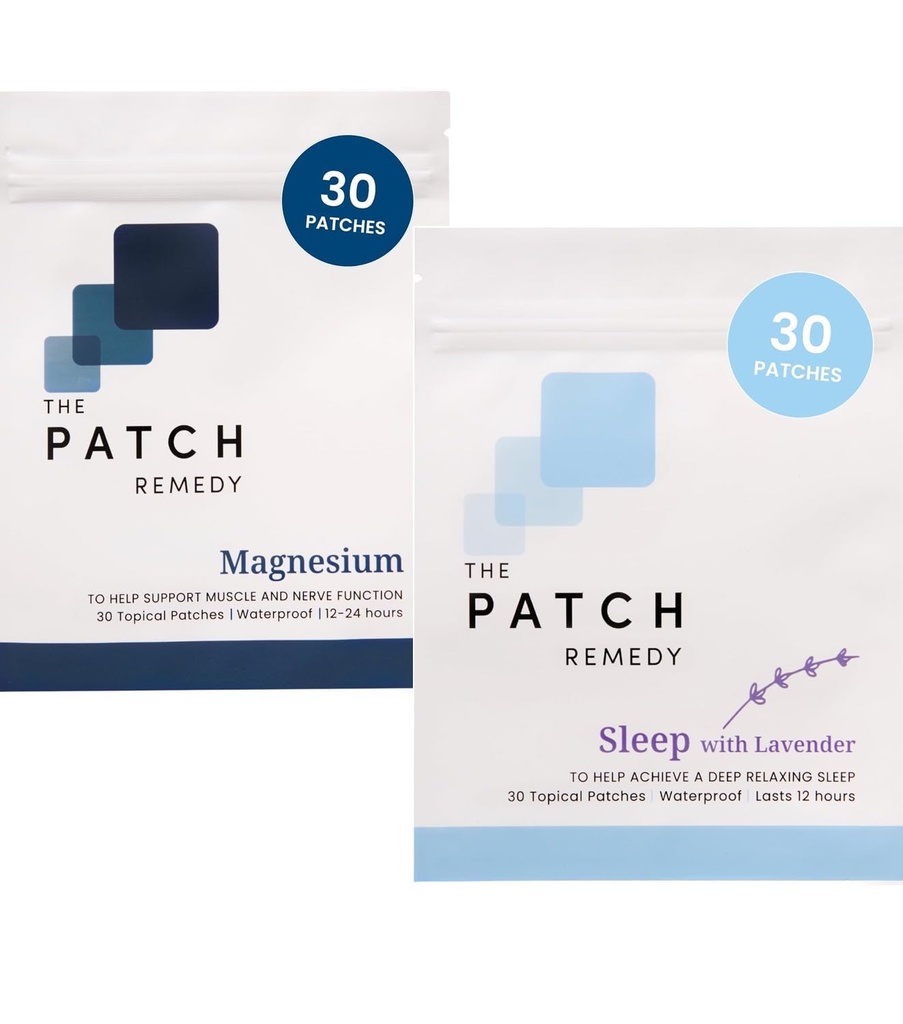 Patch Remedy Sleep & Recovery Bundle - (60 Patches) Essential Even Lõõgastav ja lihaste taastamise komplekt koos Sleep Lavendel Patch & Magneesium Glycinate Patch