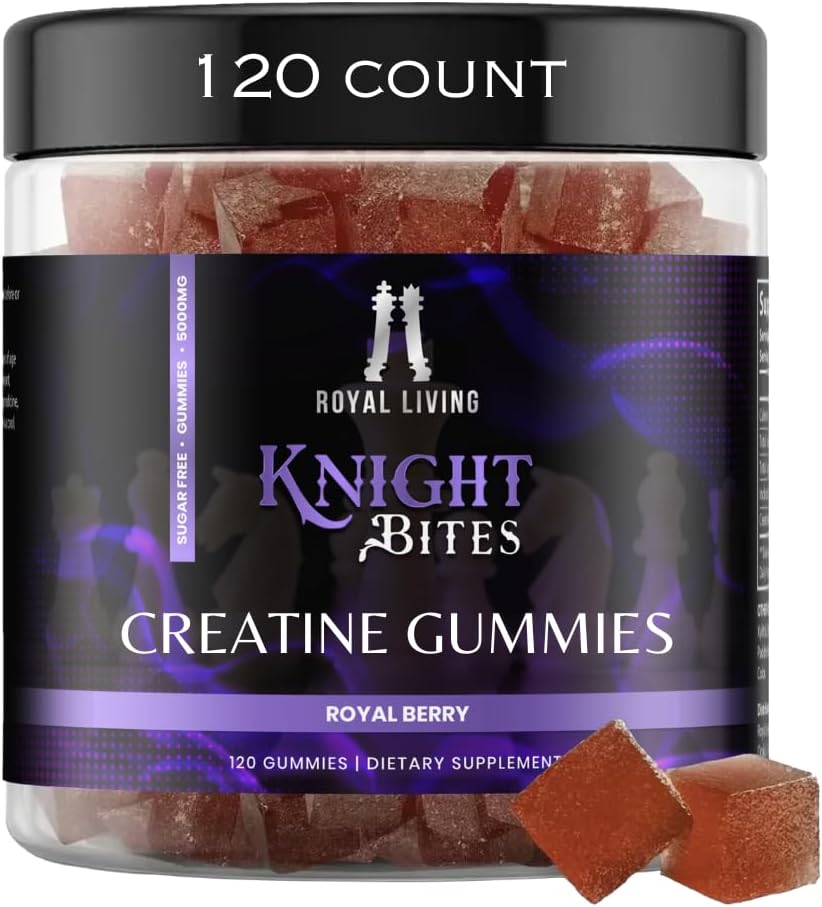 Suhkruvaba kreatiini monohüdraat Kummid 5 g meestele ja naistele, närimistabletid Kreatiinmonohüdraat lihaste kasvuks ja taastumiseks, Vegan, Mixberry Maitse, 120 Count